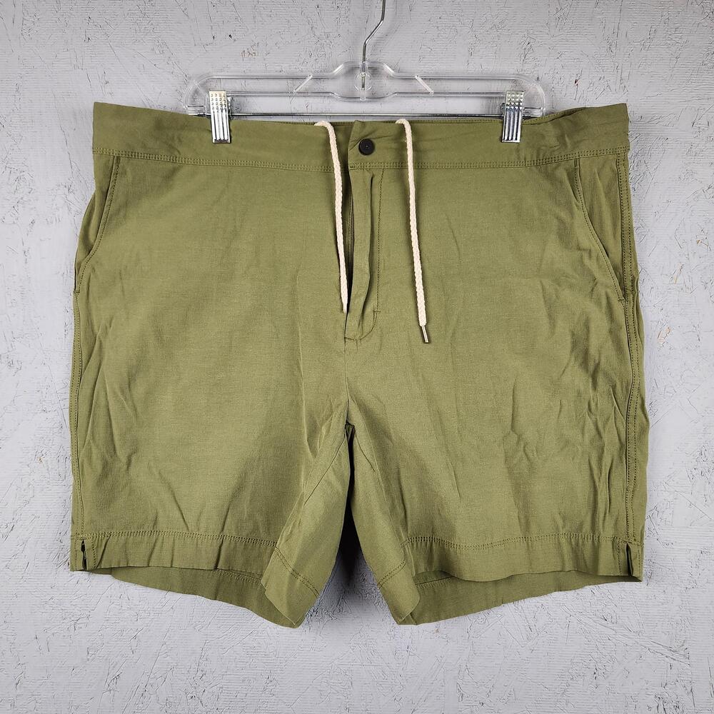 VRST Shorts Mens 40 Olive Green Drawstring Stretch Hybrid Golf Casual Athletic